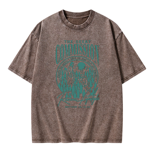 The Great Commission Revival Lifestyle Christian Washed T-Shirt