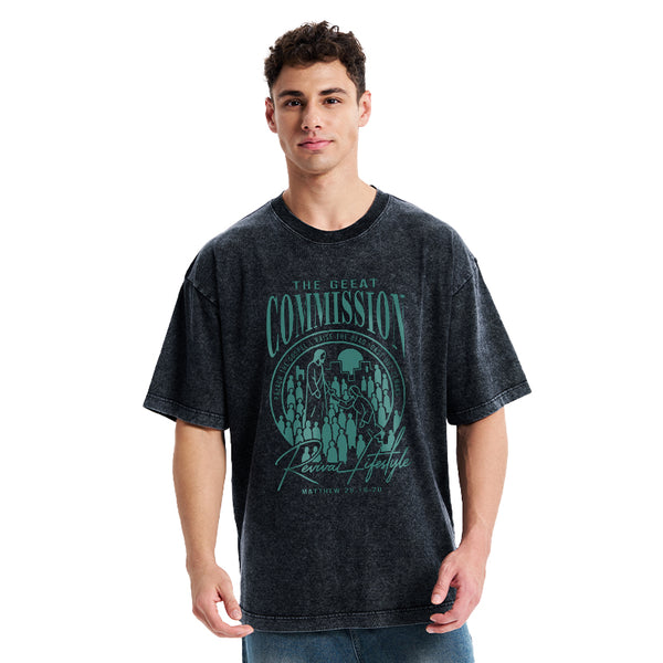 The Great Commission Revival Lifestyle Christian Washed T-Shirt