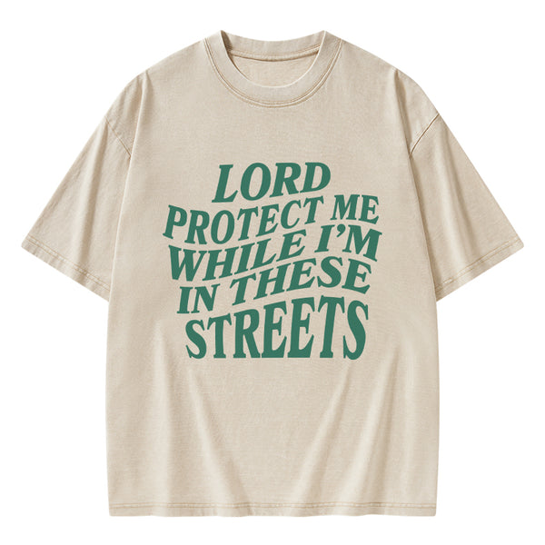 Lord Protect Me Christian Washed T-Shirt