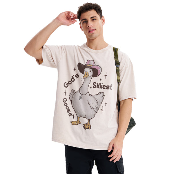 God's Silliest Goose Christian Washed T-Shirt