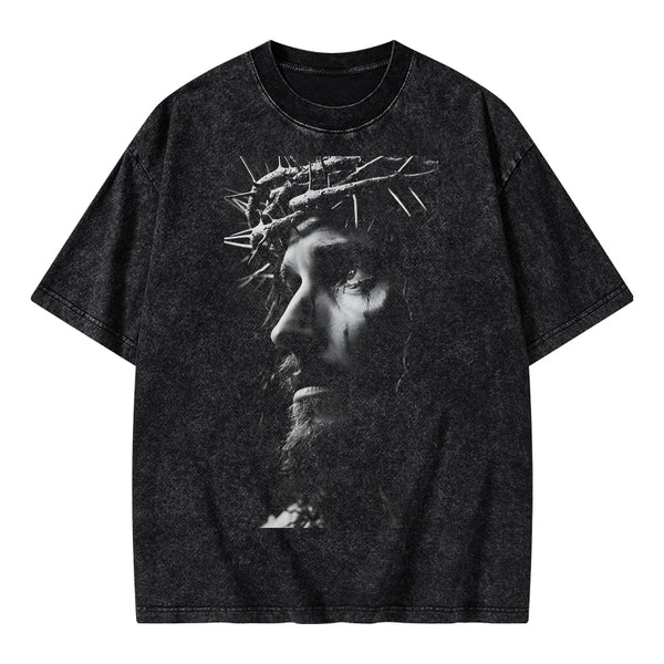 GC-WTSFK24112103 Jesus Christ Christian Washed T-Shirt
