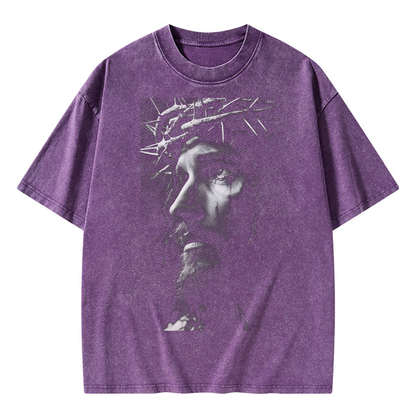 GC-WTSFK24112103 Jesus Christ Christian Washed T-Shirt