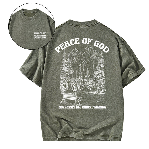 Peace Of God Christian Washed T-Shirt