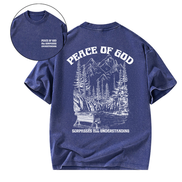 Peace Of God Christian Washed T-Shirt