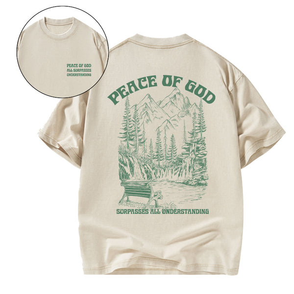 Peace Of God Christian Washed T-Shirt