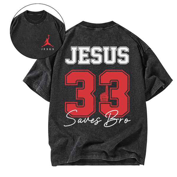 Jesus 33 Christian Washed T-Shirt