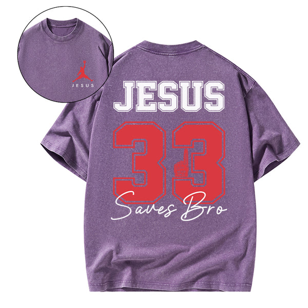 Jesus 33 Christian Washed T-Shirt