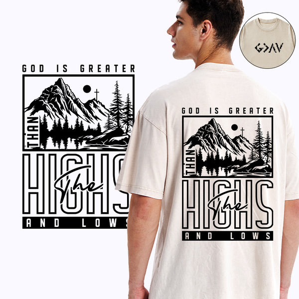 God Is Greater Christian Washed T-Shirt