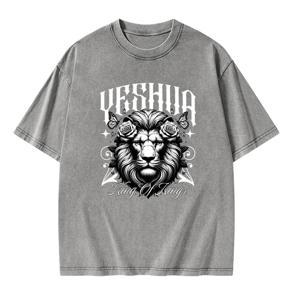 Yeshua King Of Kings Christian Washed T-Shirt