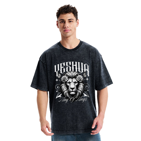 Yeshua King Of Kings Christian Washed T-Shirt