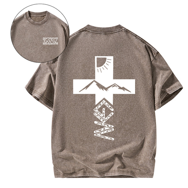 God Is Greater Than The Highs And Lows Christian Washed T-Shirt