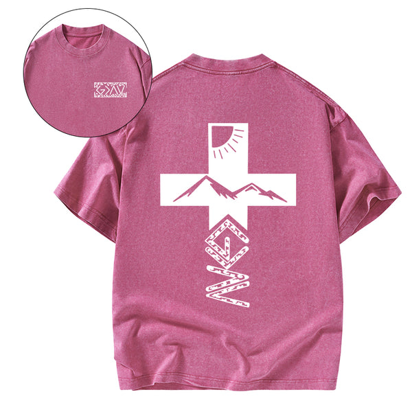 God Is Greater Than The Highs And Lows Christian Washed T-Shirt