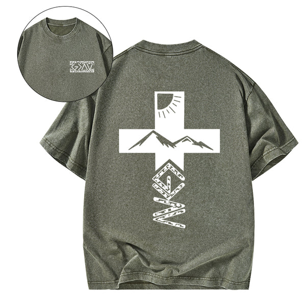 God Is Greater Than The Highs And Lows Christian Washed T-Shirt