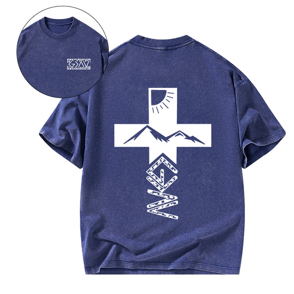 God Is Greater Than The Highs And Lows Christian Washed T-Shirt