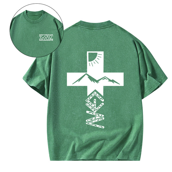 God Is Greater Than The Highs And Lows Christian Washed T-Shirt