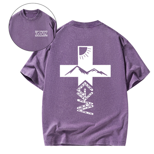 God Is Greater Than The Highs And Lows Christian Washed T-Shirt