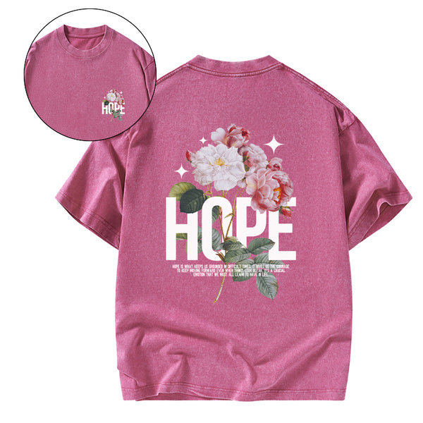 Hope Is Foundational To Faith Christian Washed T-Shirt