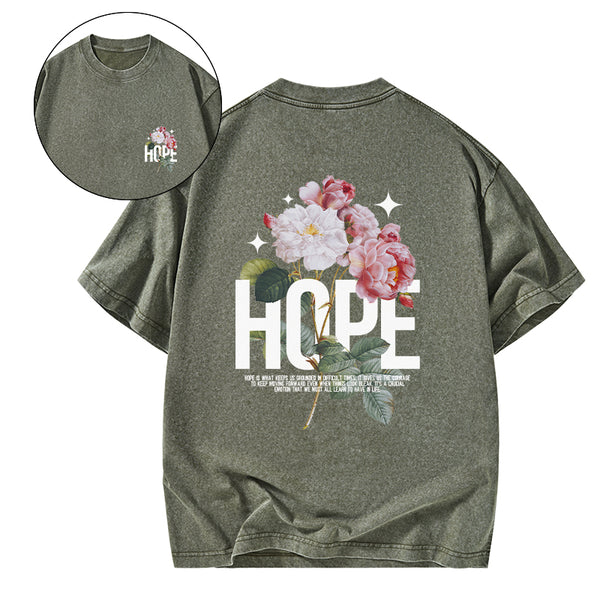 Hope Is Foundational To Faith Christian Washed T-Shirt