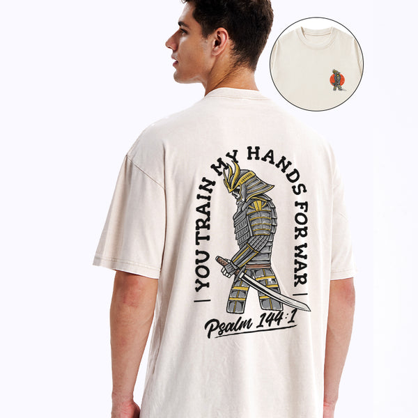 GC-WTSK0094 Train My Hand Christian Washed T-Shirt