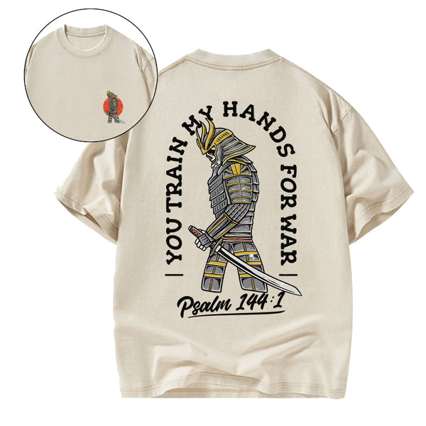 GC-WTSK0094 Train My Hand Christian Washed T-Shirt