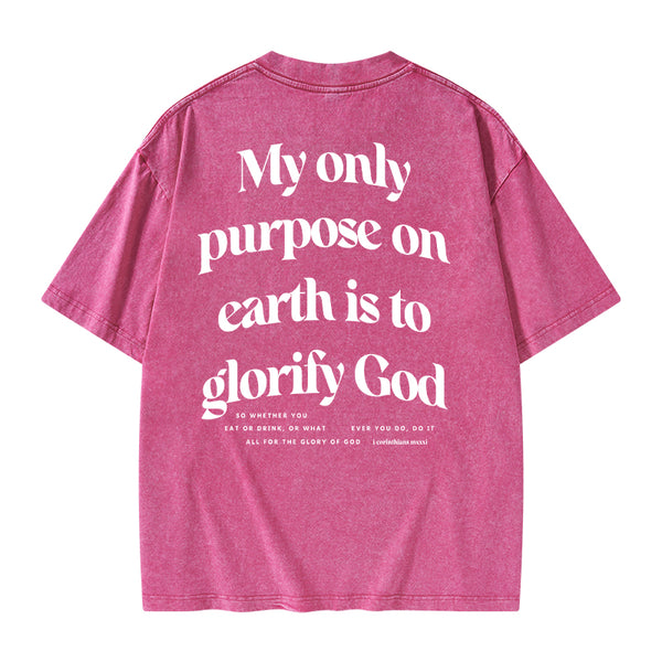 GC-WTSKNEW0011 My Only Purpose Christian Washed T-Shirt