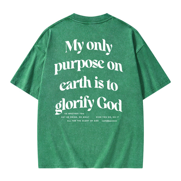 GC-WTSKNEW0011 My Only Purpose Christian Washed T-Shirt