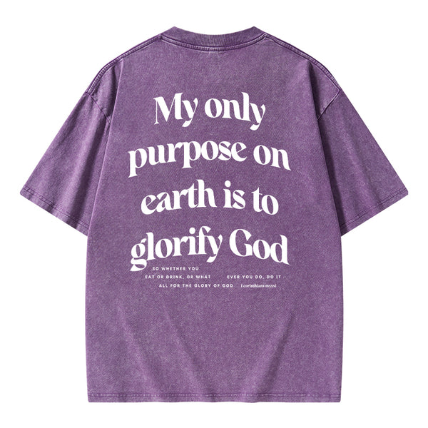 GC-WTSKNEW0011 My Only Purpose Christian Washed T-Shirt