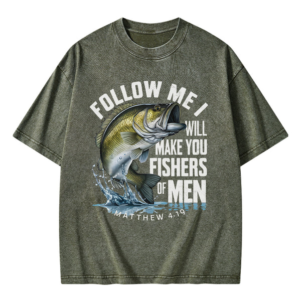Fishers Of Men Christian Washed T-Shirt