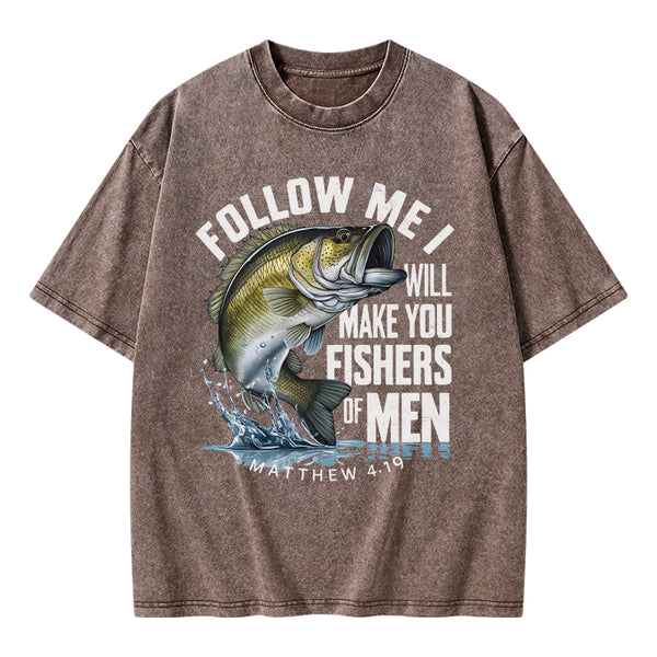 Fishers Of Men Christian Washed T-Shirt