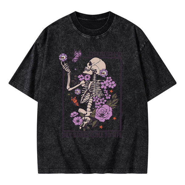GC-WTSY0026 Dry Bones Come To Life Christian Washed T-Shirt
