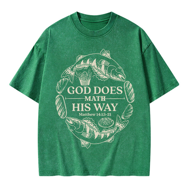 God Does Math His Way Christian Washed T-Shirt