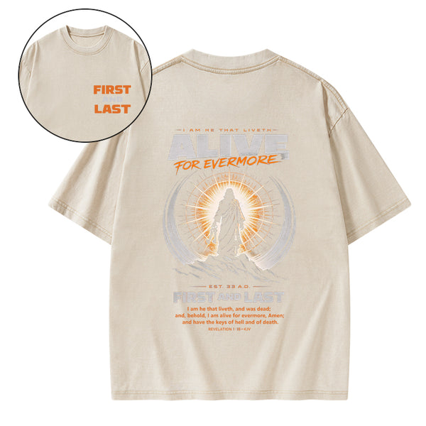 First And Last Christian Washed T-Shirt