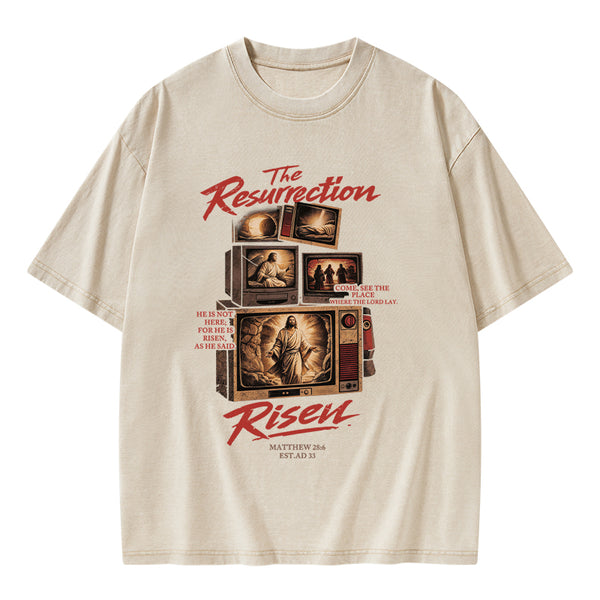 The Resurrection Risen Christian Washed T-Shirt