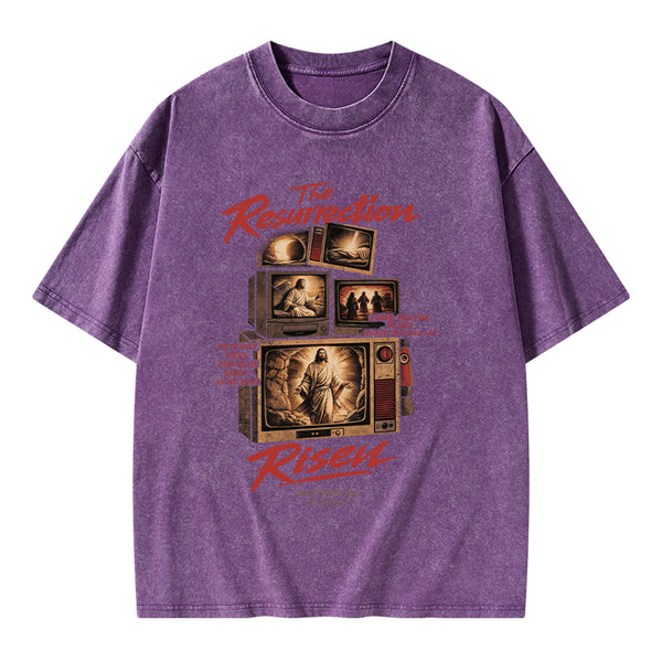 The Resurrection Risen Christian Washed T-Shirt