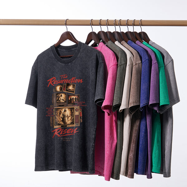 The Resurrection Risen Christian Washed T-Shirt