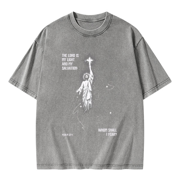 The Lord Is My Light Christian Washed T-Shirt