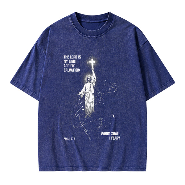The Lord Is My Light Christian Washed T-Shirt