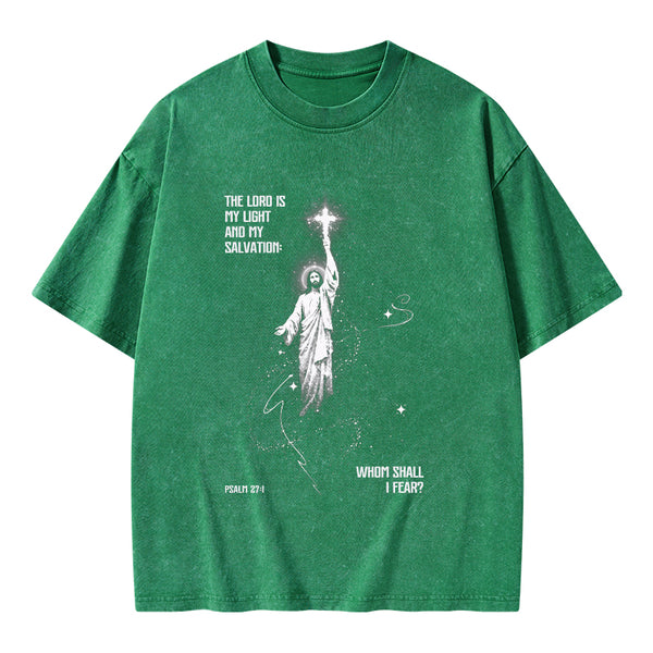 The Lord Is My Light Christian Washed T-Shirt