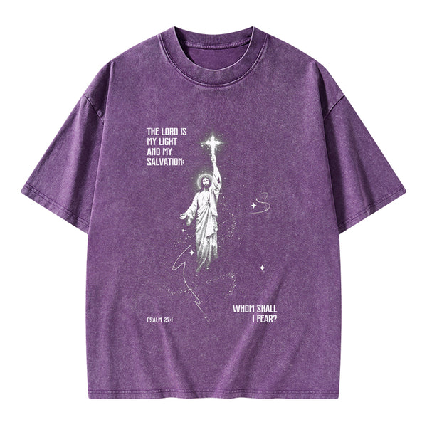 The Lord Is My Light Christian Washed T-Shirt