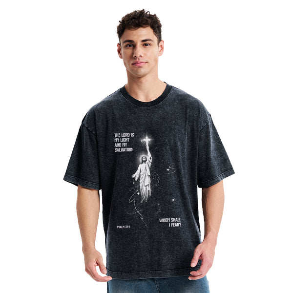 The Lord Is My Light Christian Washed T-Shirt