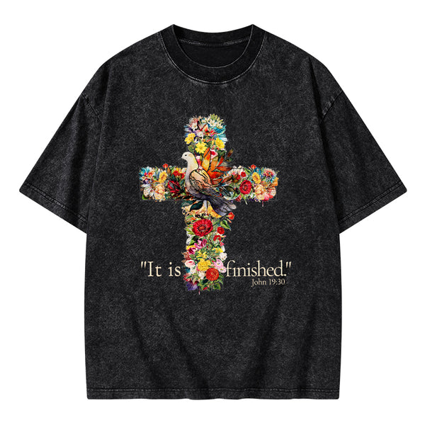 It Is Finished Christian Washed T-Shirt