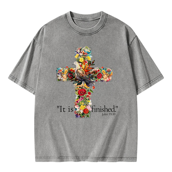It Is Finished Christian Washed T-Shirt