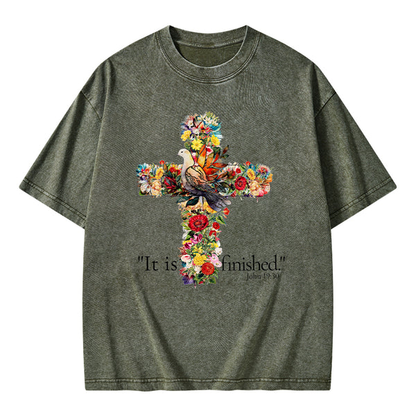 It Is Finished Christian Washed T-Shirt