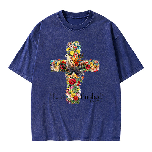 It Is Finished Christian Washed T-Shirt