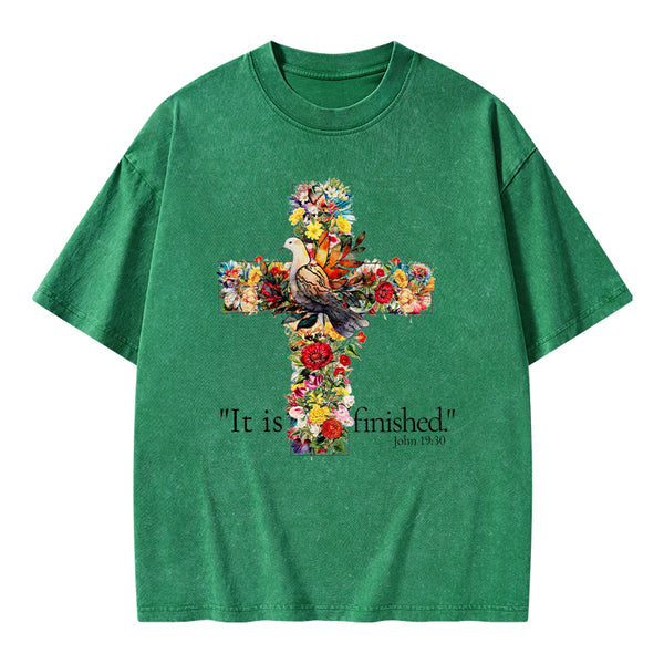 It Is Finished Christian Washed T-Shirt