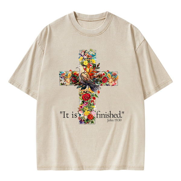 It Is Finished Christian Washed T-Shirt