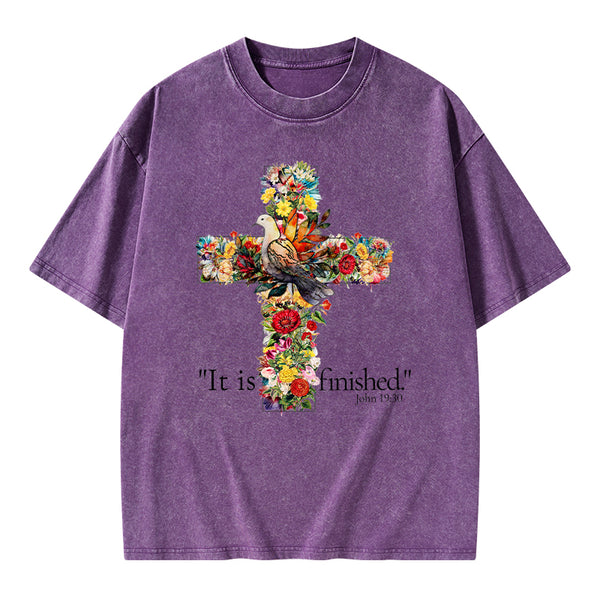 It Is Finished Christian Washed T-Shirt