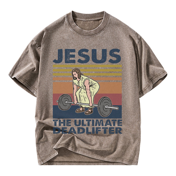 Jesus The Ultimate Deadlifter Vintage T-Shirt