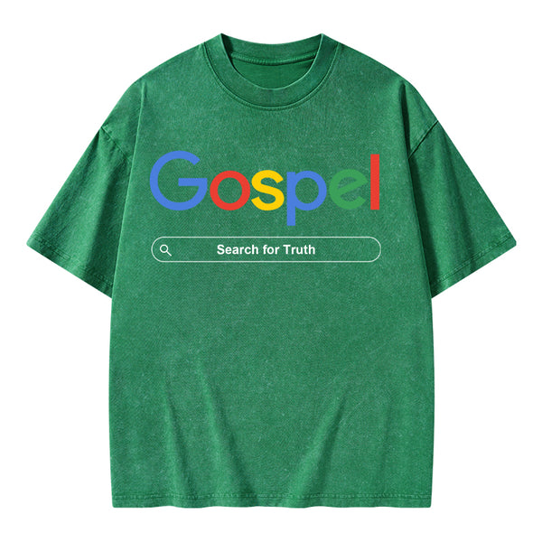 Gospel Search For Truth Christian Washed T-Shirt