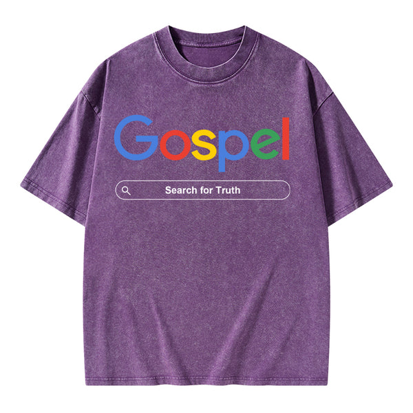 Gospel Search For Truth Christian Washed T-Shirt